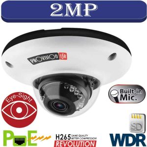 מצלמת כיפה 2MP עדשה 2.8 מ”מ אינפרה 15 מטר אנטי וונדל WDR מיקרופון מובנה